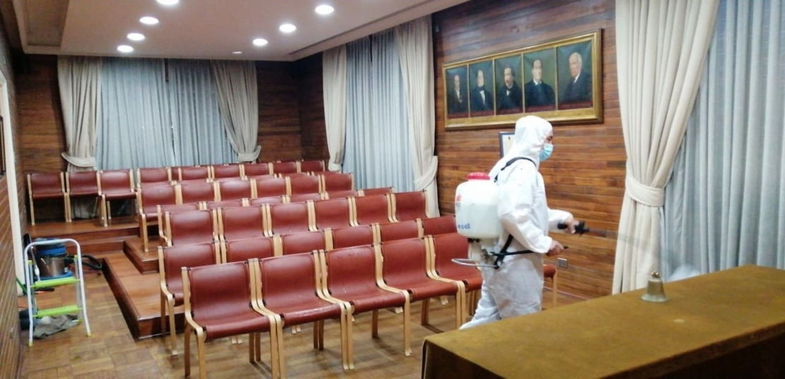 Sanitización de espacio cerrado